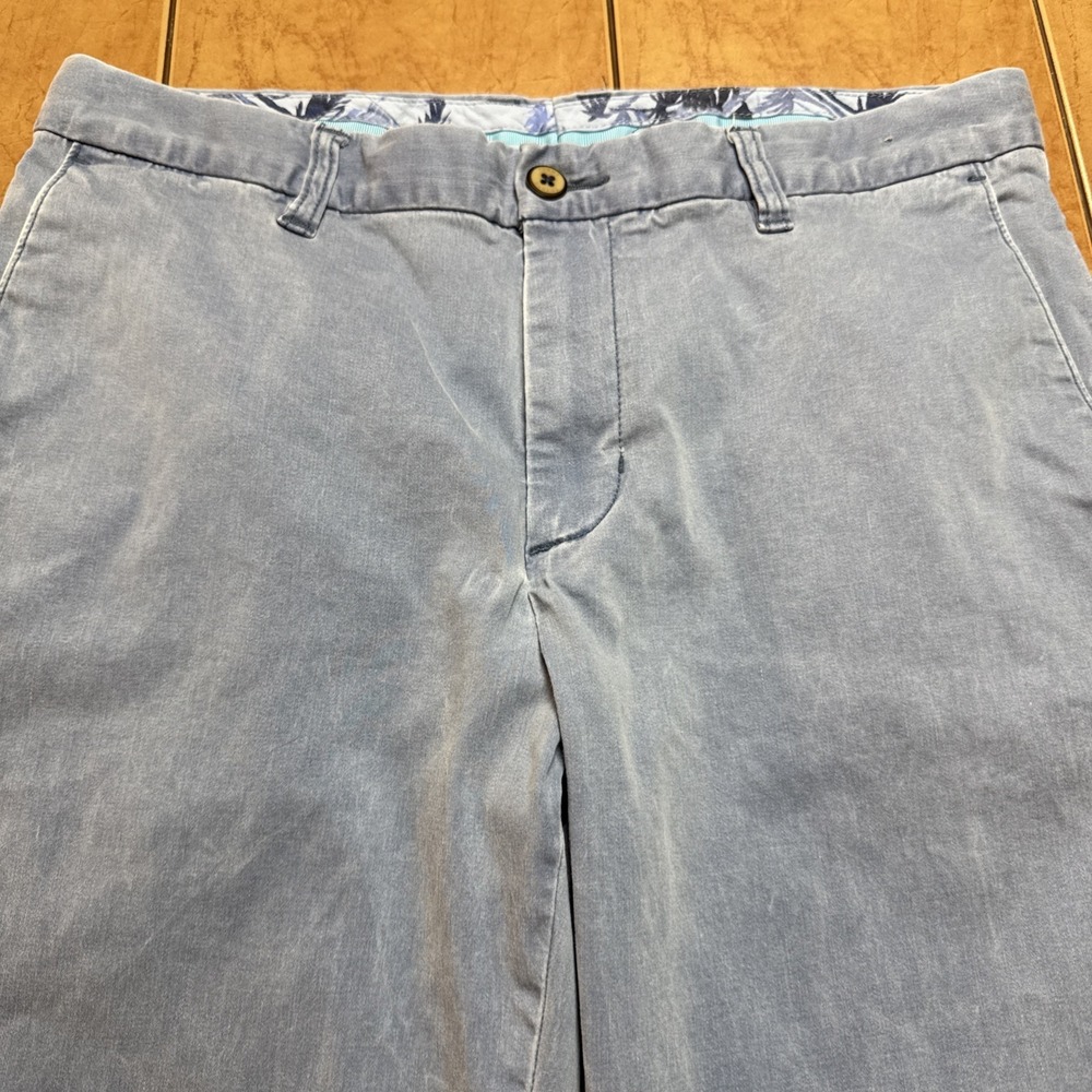 Tommy Bahama Pants Sz 35 x 26 Blue Boracay Cotton‎ Stretch Tencel Blend - Picture 2 of 10